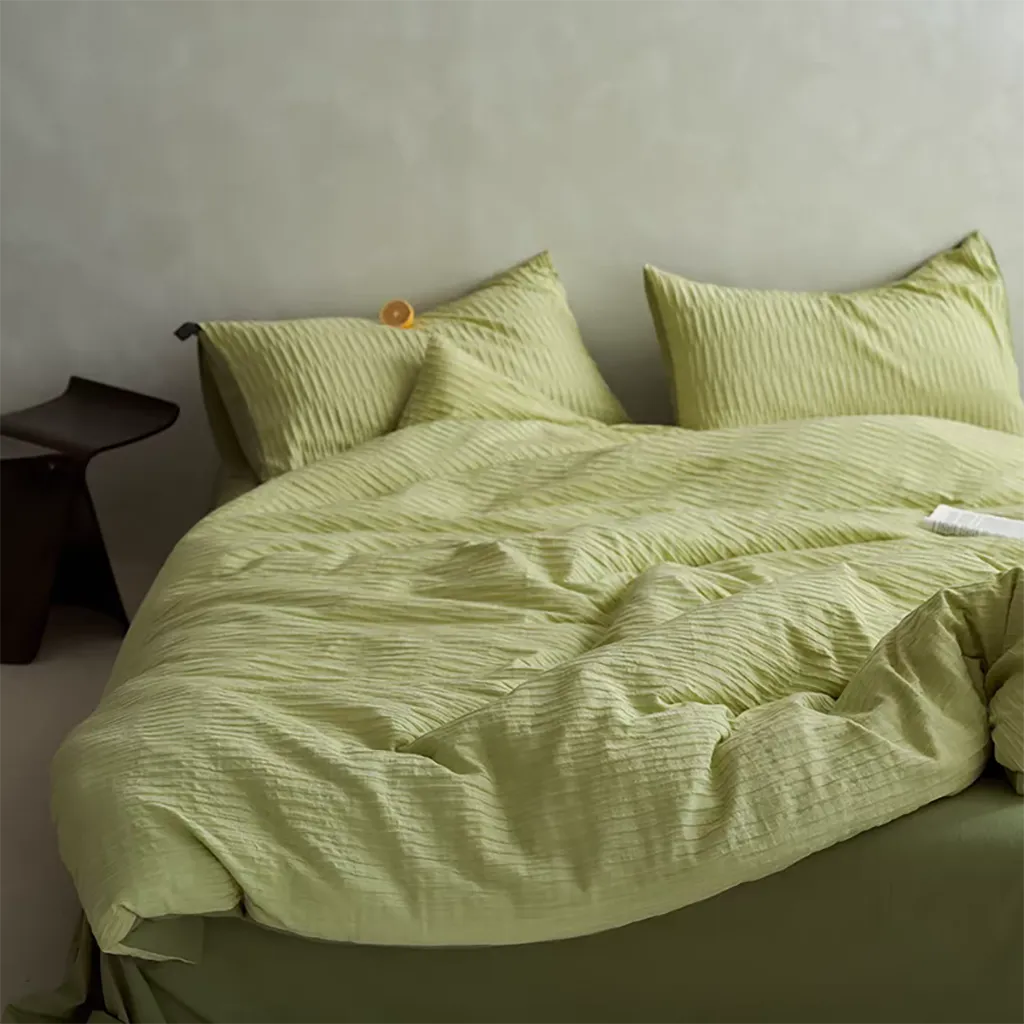 Relaxed Seersucker Cotton Duvet Cover