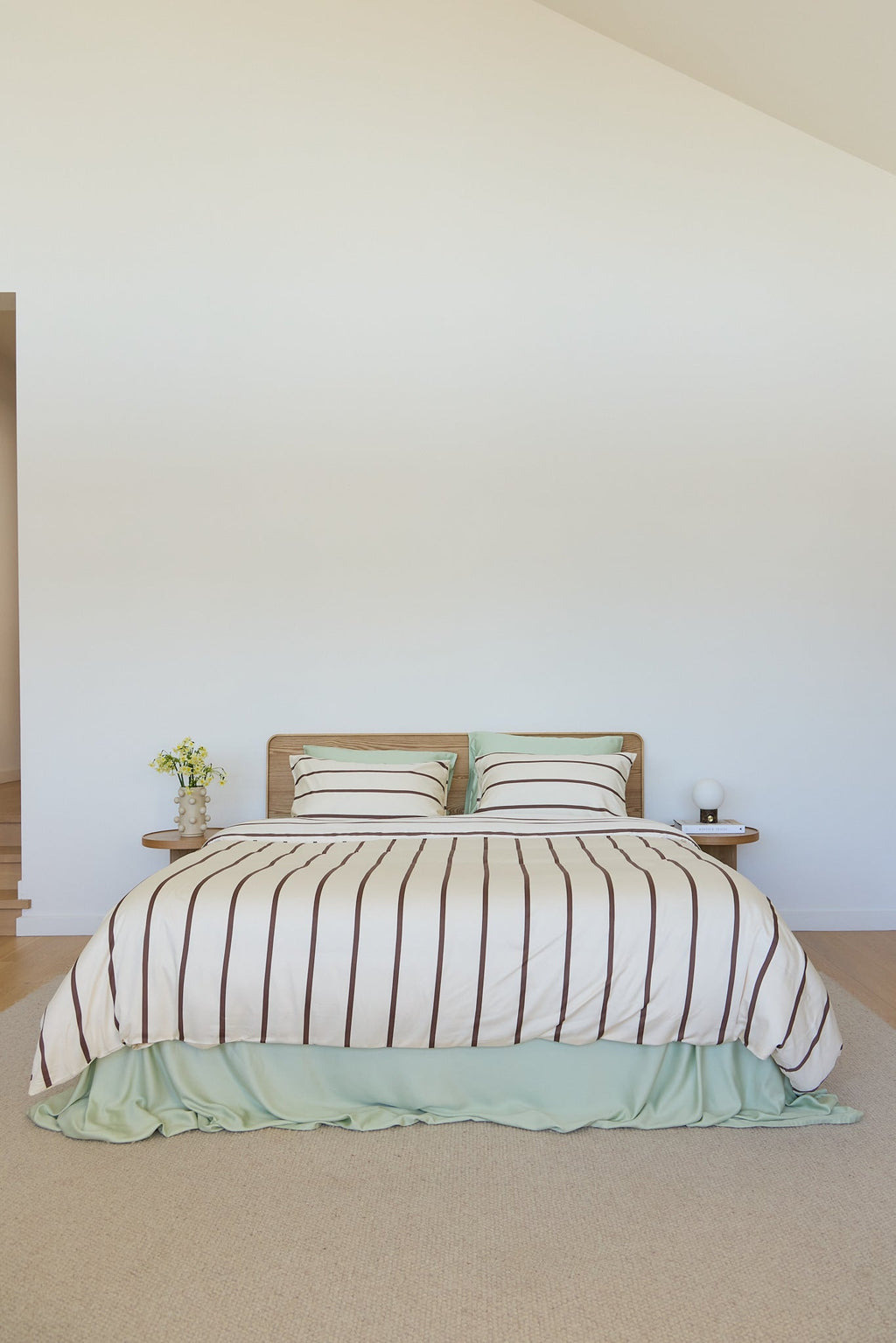 Chocolate Stripe Bamboo Quilt Cover