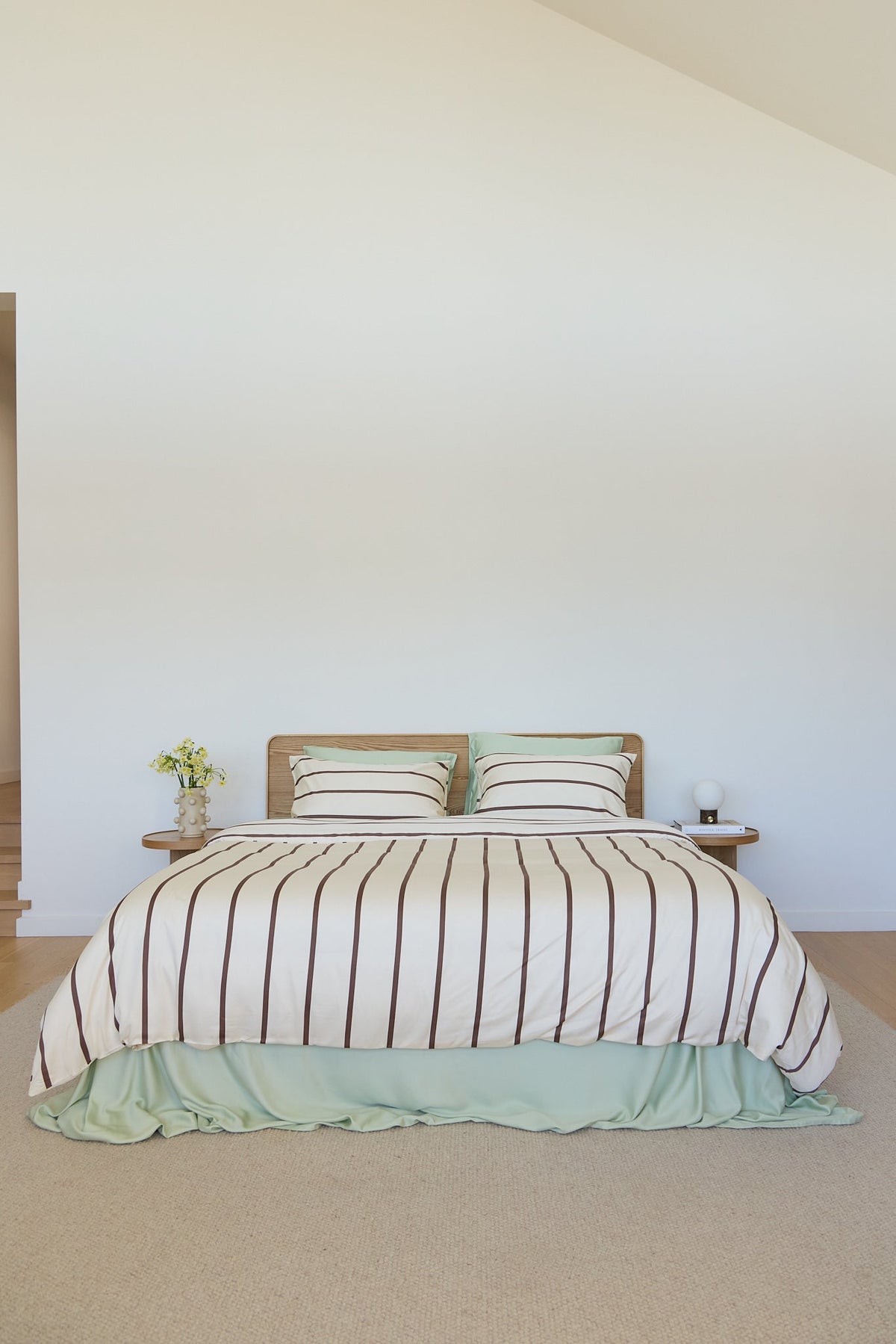 Chocolate Stripe Bamboo Quilt Cover