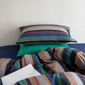 Vintora Vintage BV Green Striped Cotton Bedding Set G98