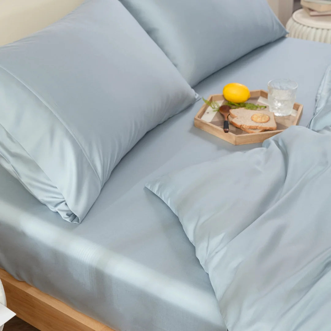 Bamboo Quilt Cover - Pale Blue