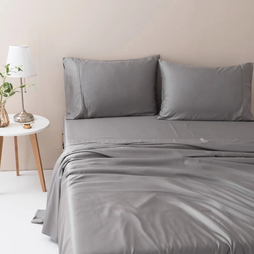 Bamboo Pillowcase Set - Stone Grey