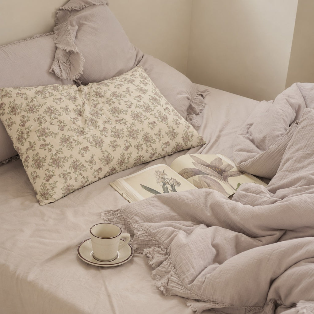 Roselle Pastel Color Ruffle Cotton Bedding Set G114