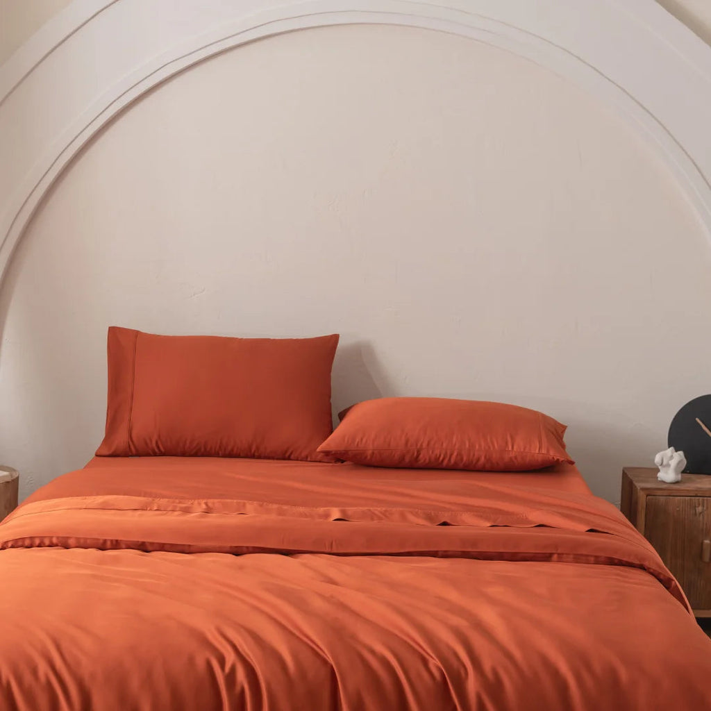 Bamboo Quilt Cover - Copper Sunset