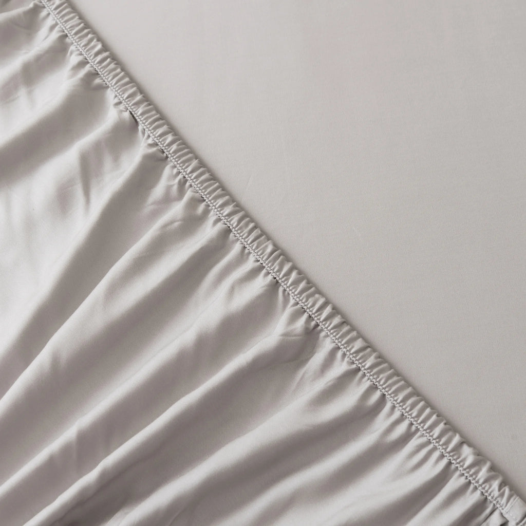Bamboo Fitted Sheet - Silver