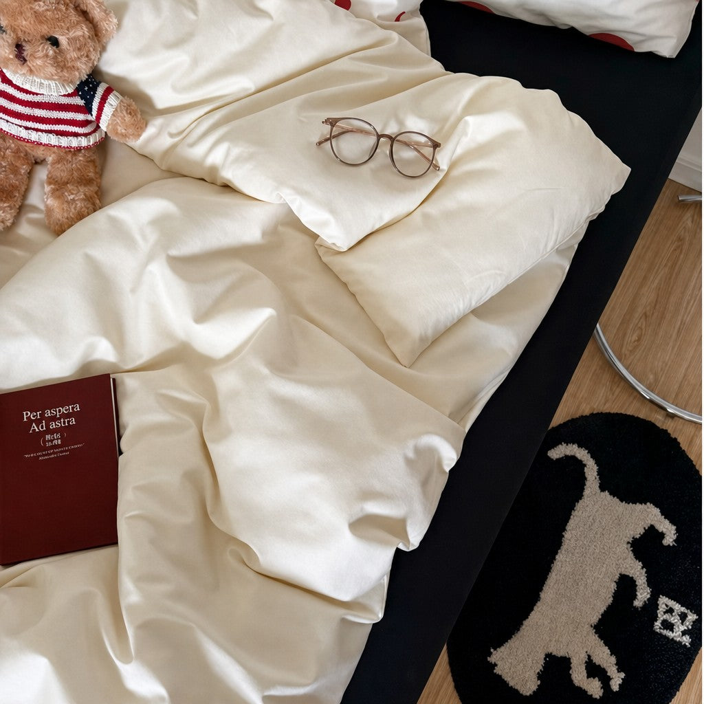 Vintora Relax Style Polka Dot Cotton Bedding Set for Master Bedroom and Dormitory G85