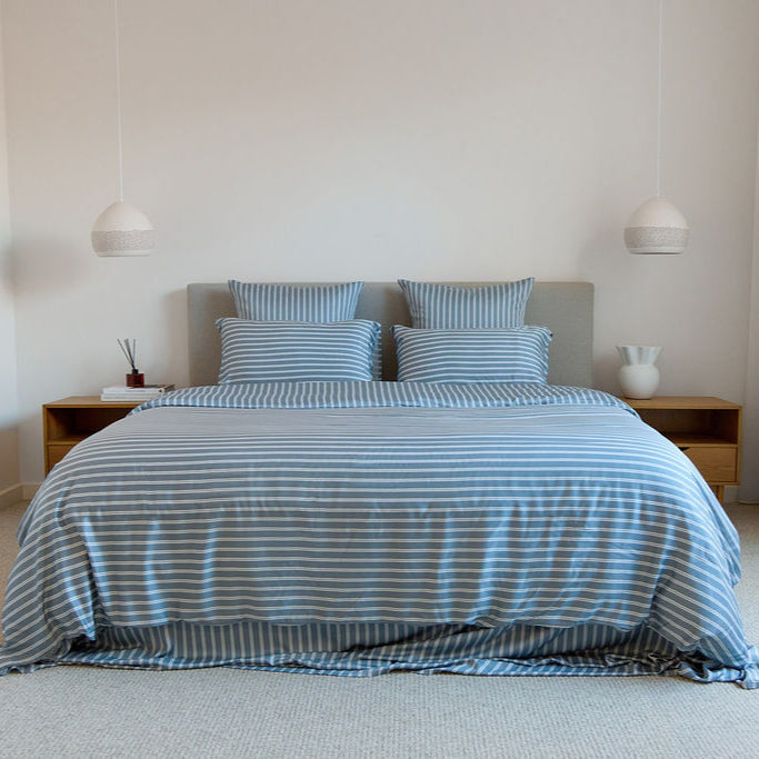 Bay Stripe Bamboo Fitted Sheet