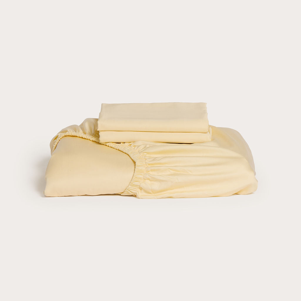 Butter Bamboo Fitted Sheet