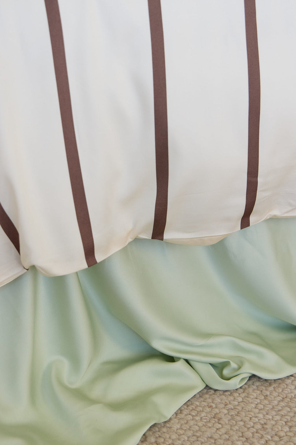 Chocolate Stripe Bamboo Quilt Cover