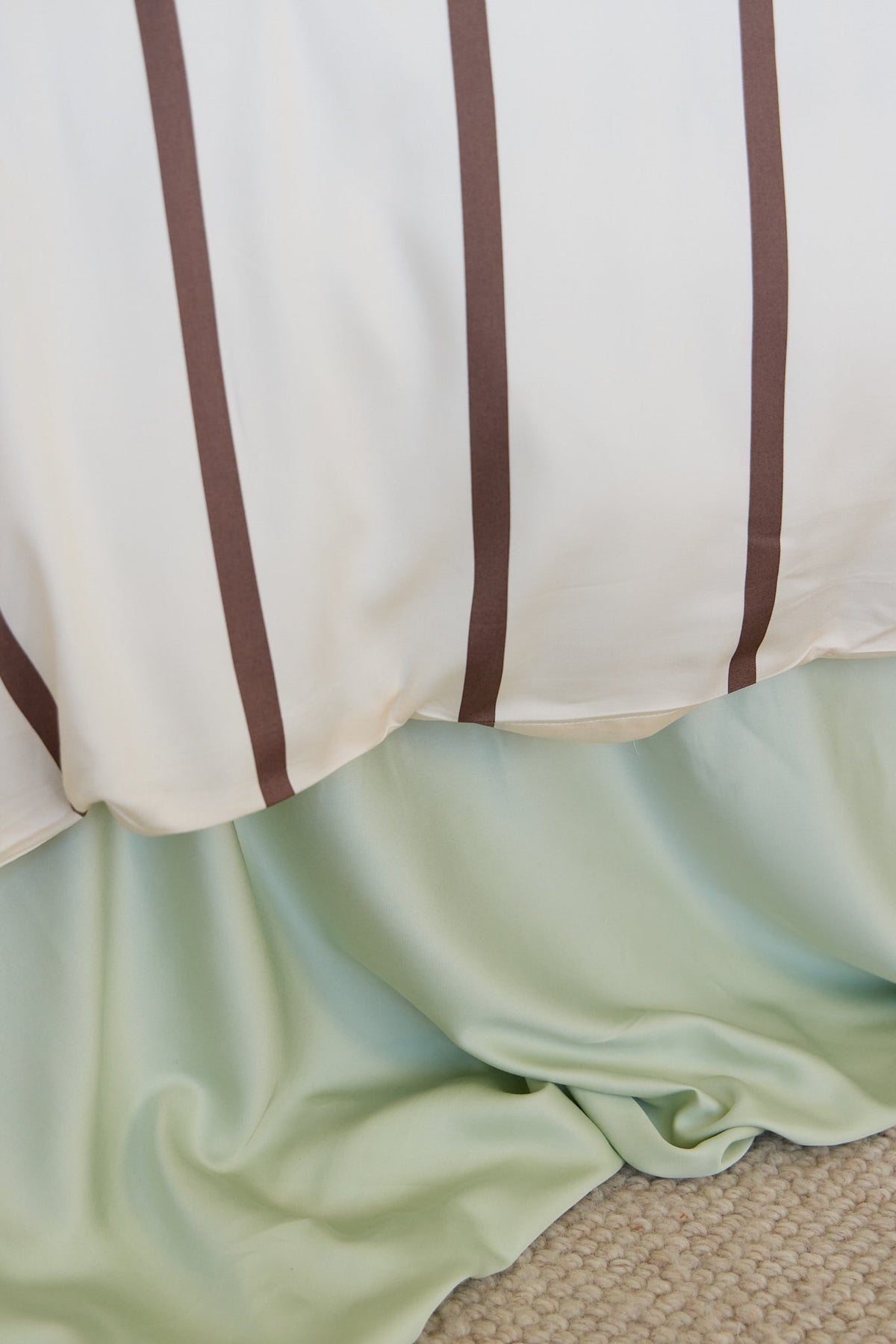 Chocolate Stripe Bamboo Quilt Cover