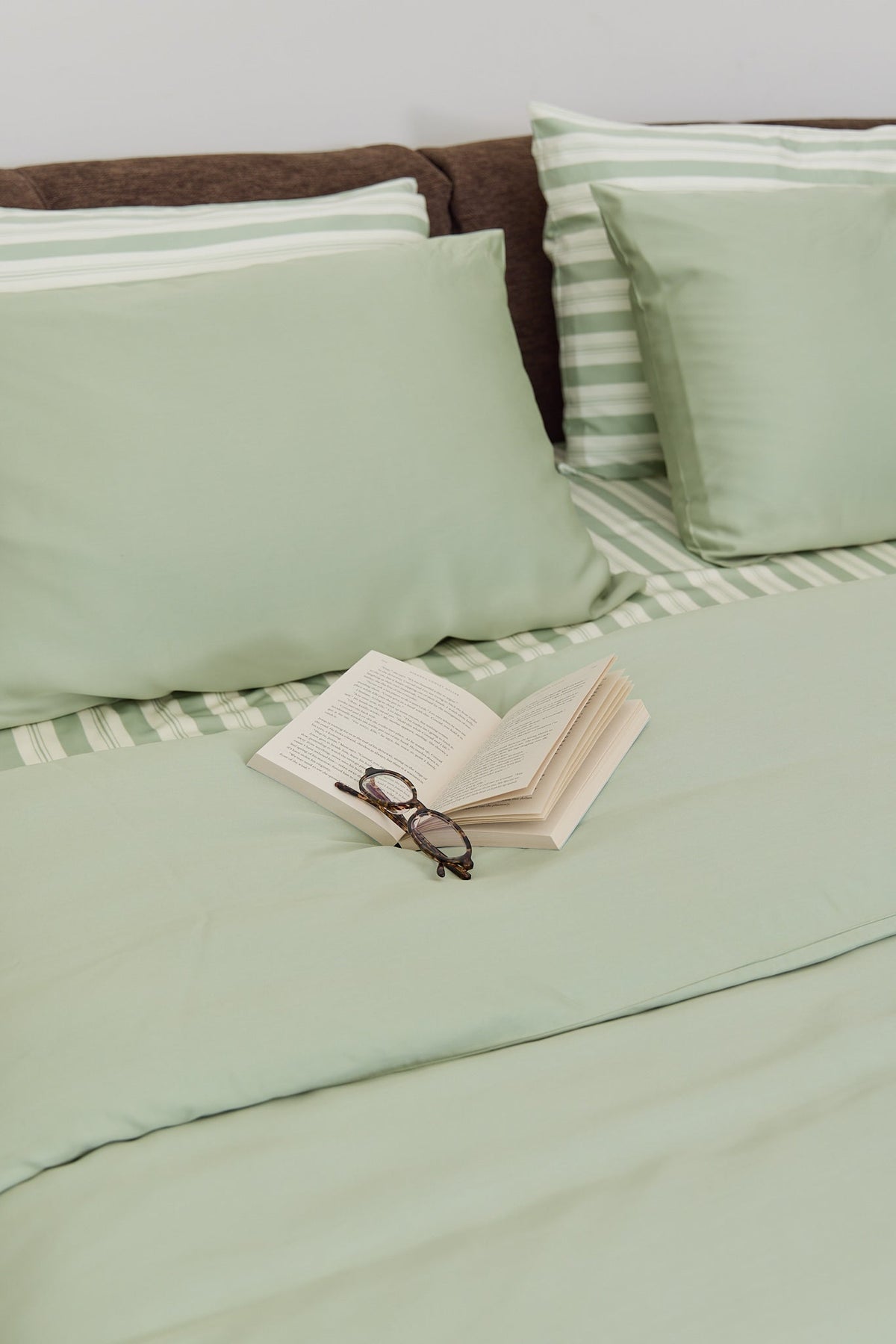 Pistachio Stripe Bamboo Sheet Set