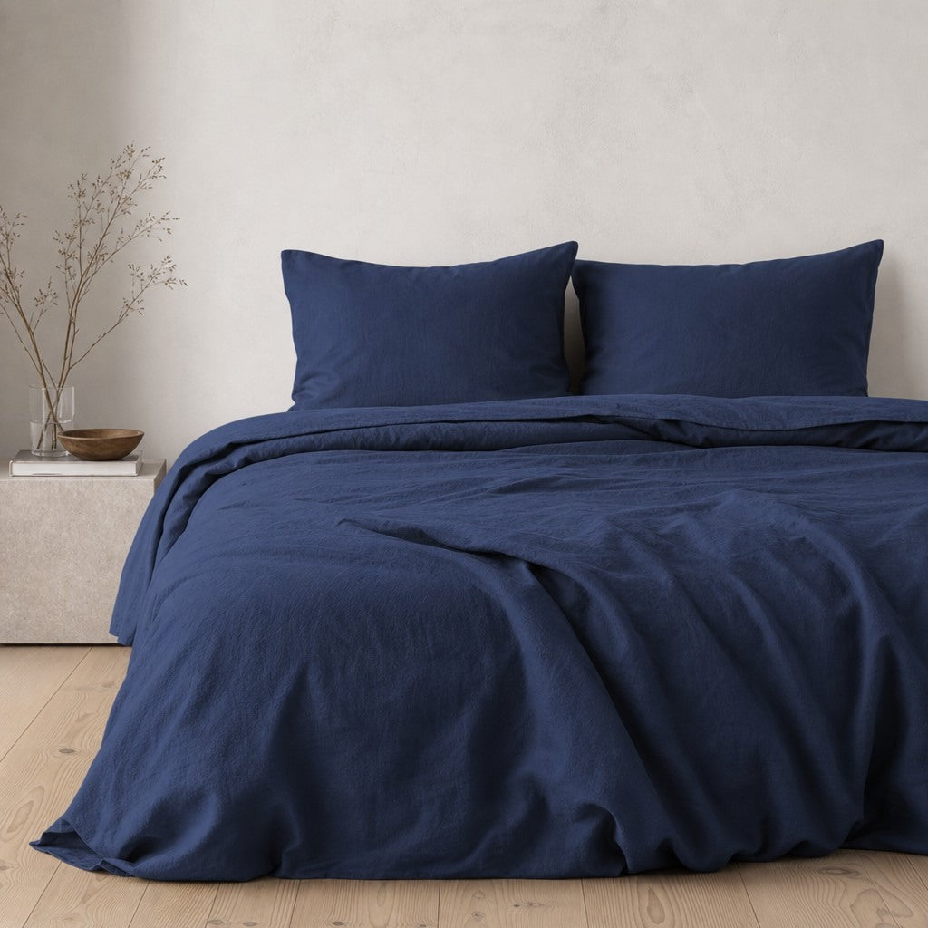 Cottara Washed Cotton Bedding Set Soft Breathable Bed Linen for Cozy Dorm and Home Use G65