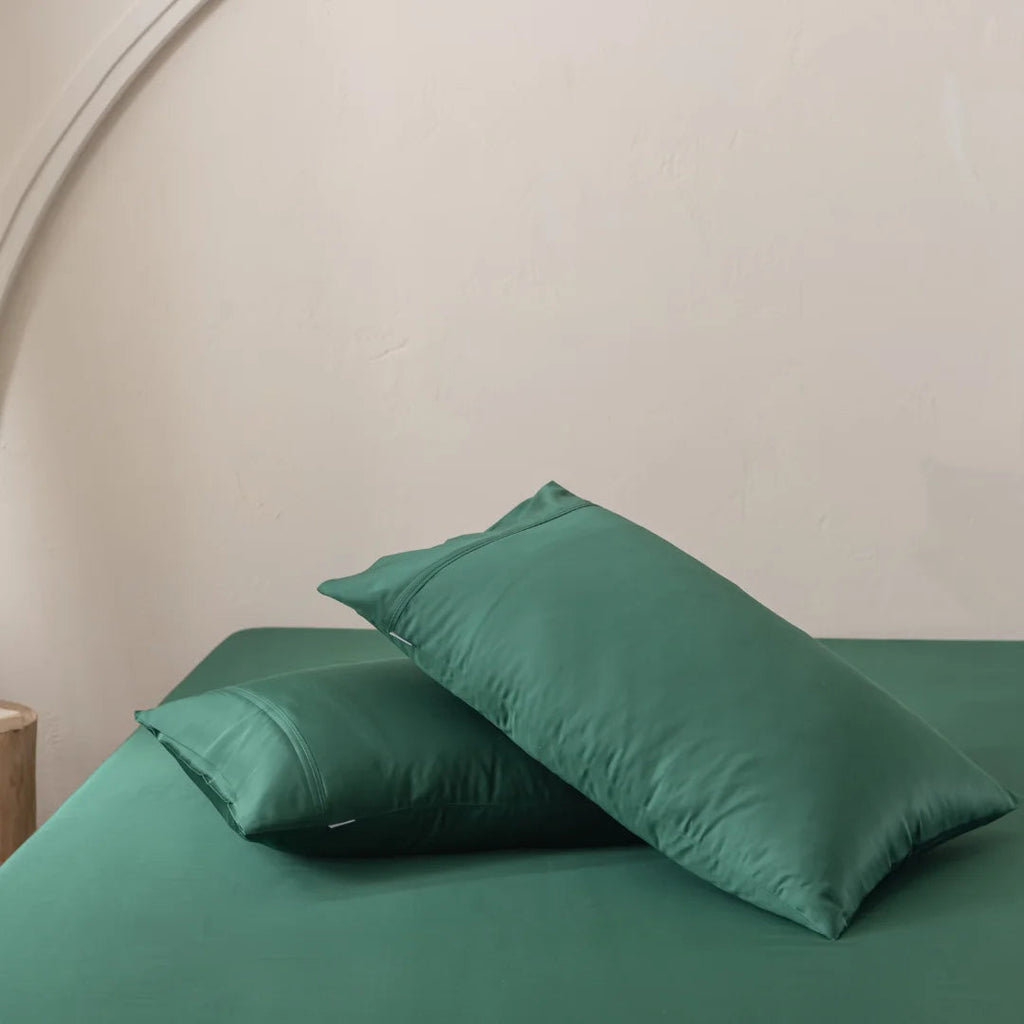 Bamboo Pillowcase Set - Evergreen