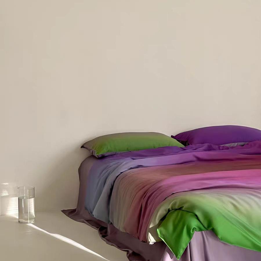 Luxury Ombre Aurora Bedding Set - Green