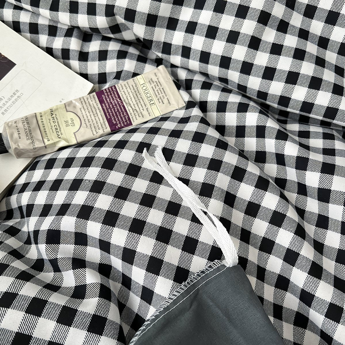 Classic Black Gingham Bedding Set