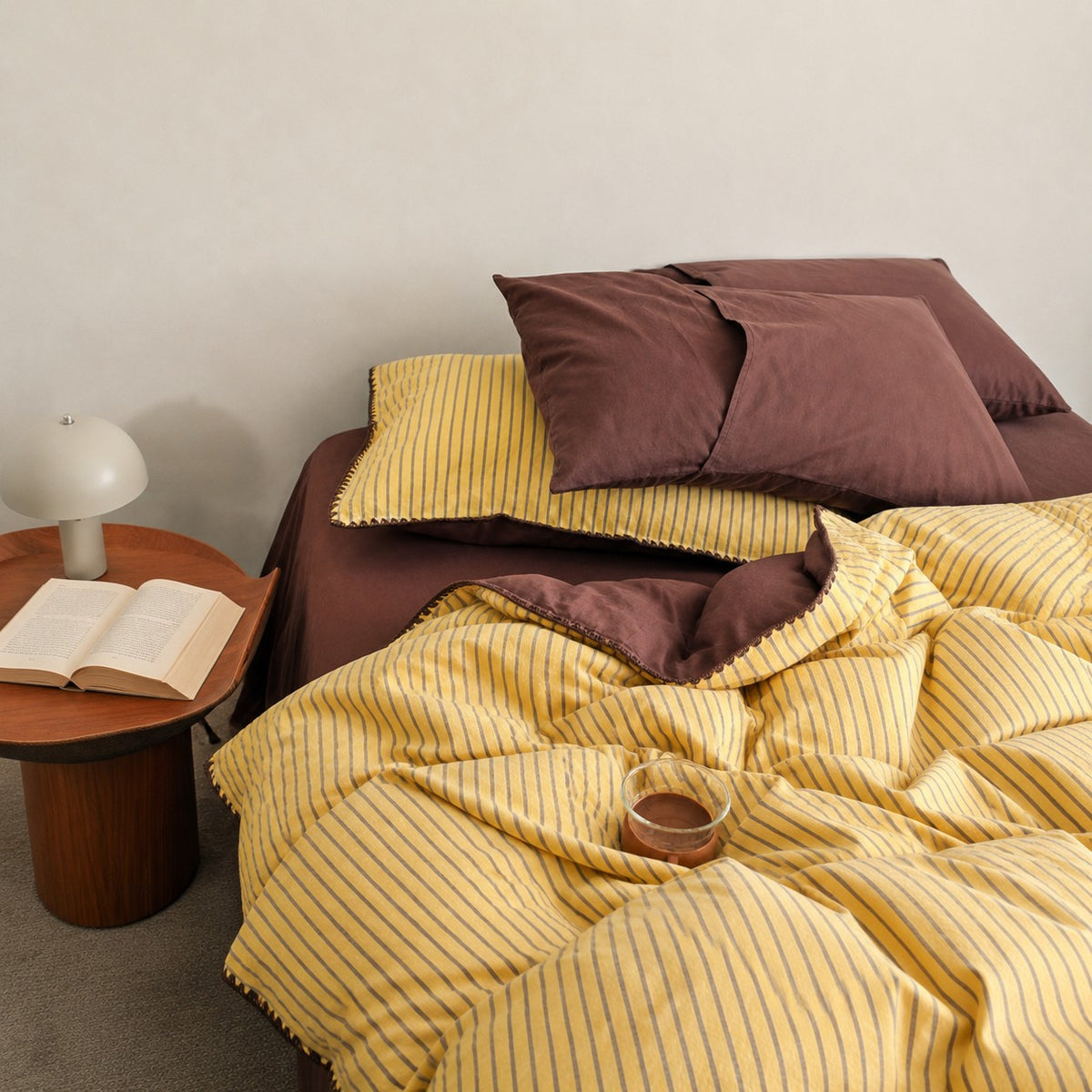Vintora Soft Cotton Piped Stripe Bedding Set G96