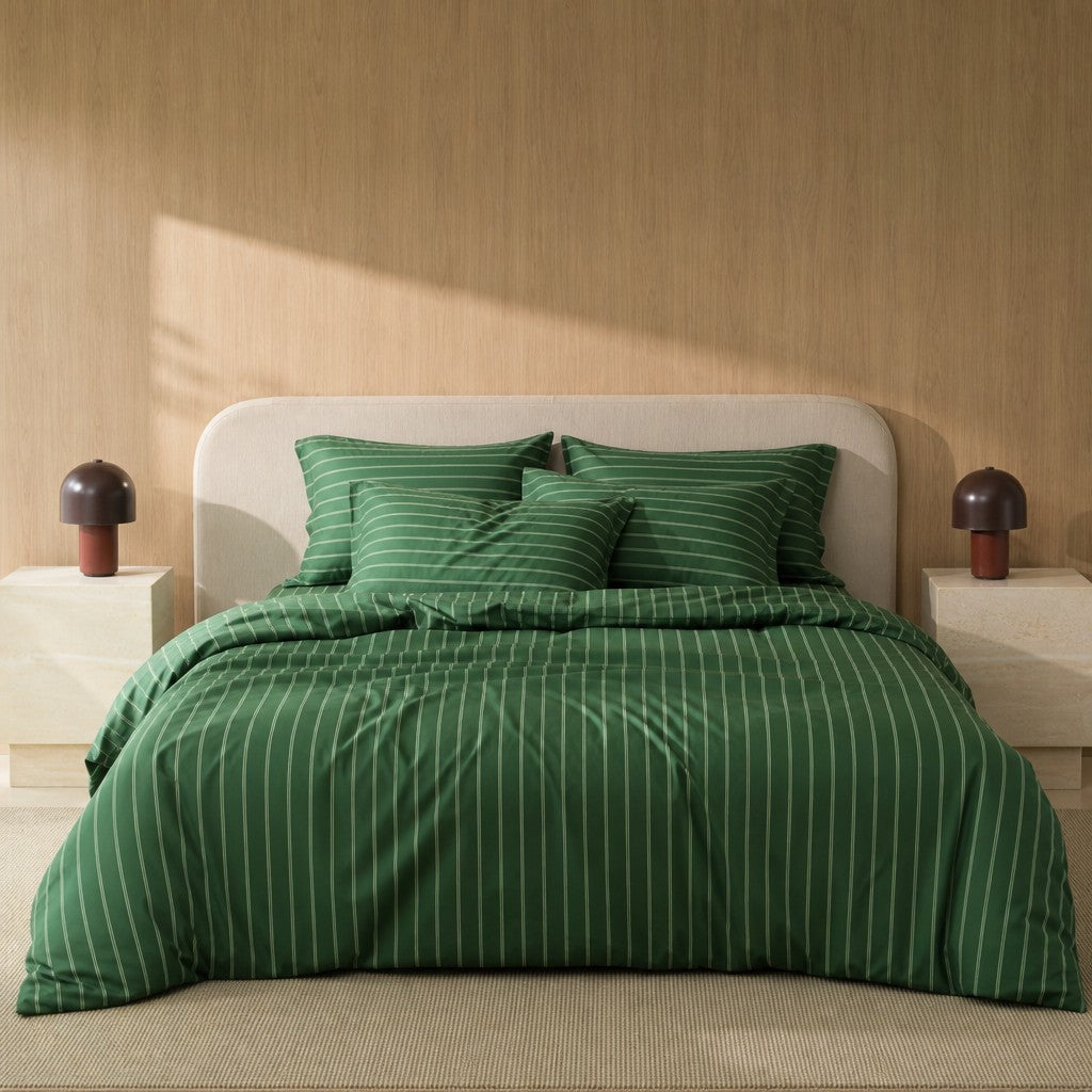 Qelune Cooling Bamboo Stripe Bedding Set