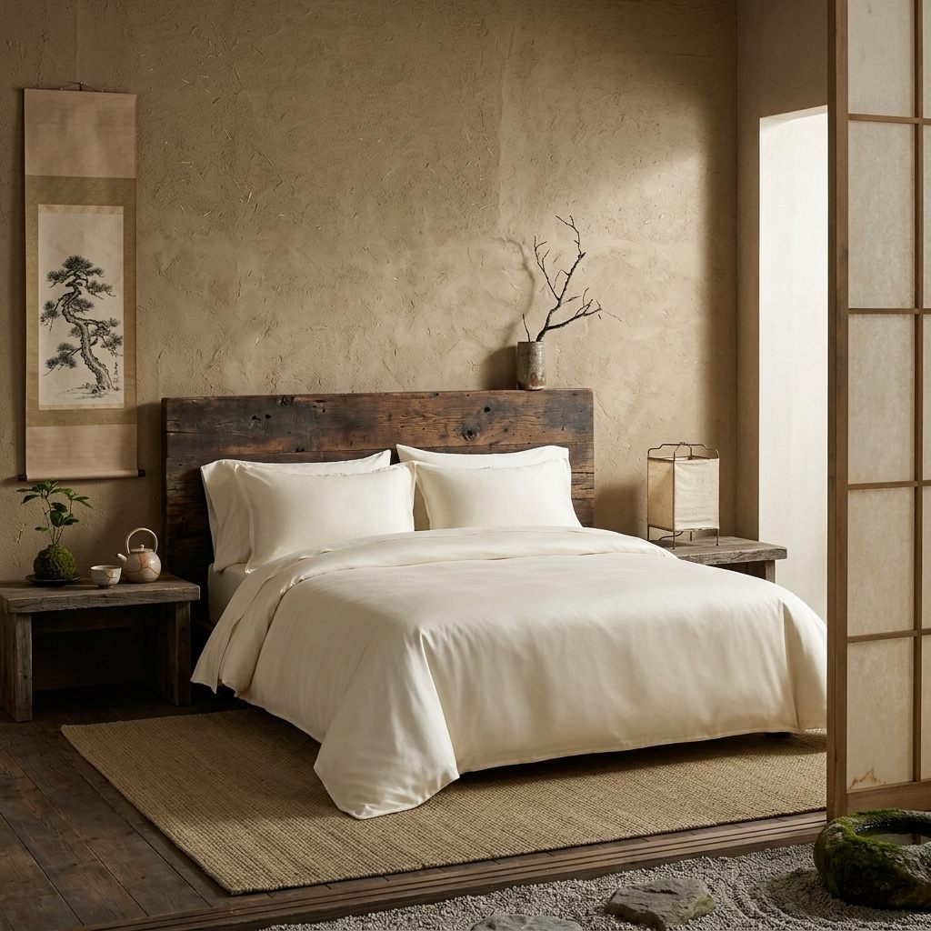 Qelune Bamboo Duvet Cover Set 鈥?Cooling Organic Bamboo Bedding in Elegant Ivory