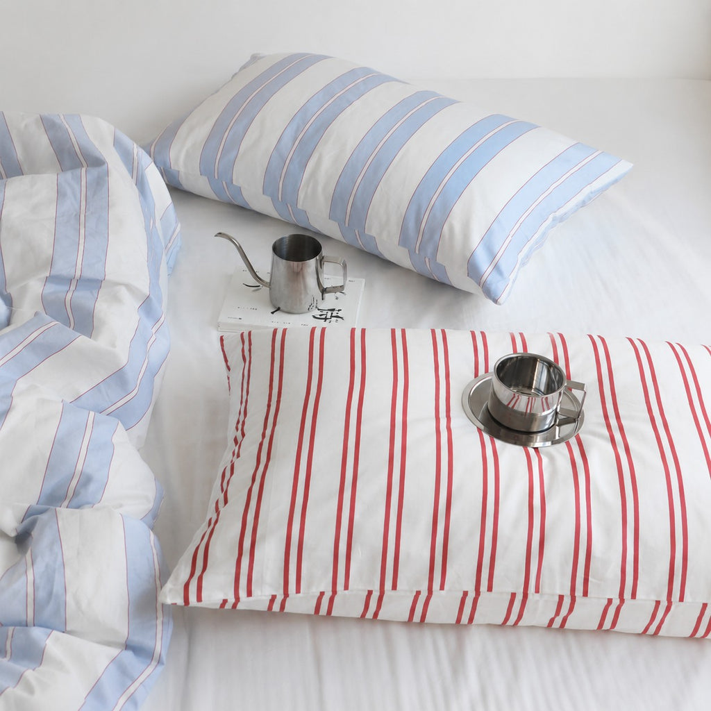 Vintora Haven Stripe Cotton 4 Piece Bedding Set G106