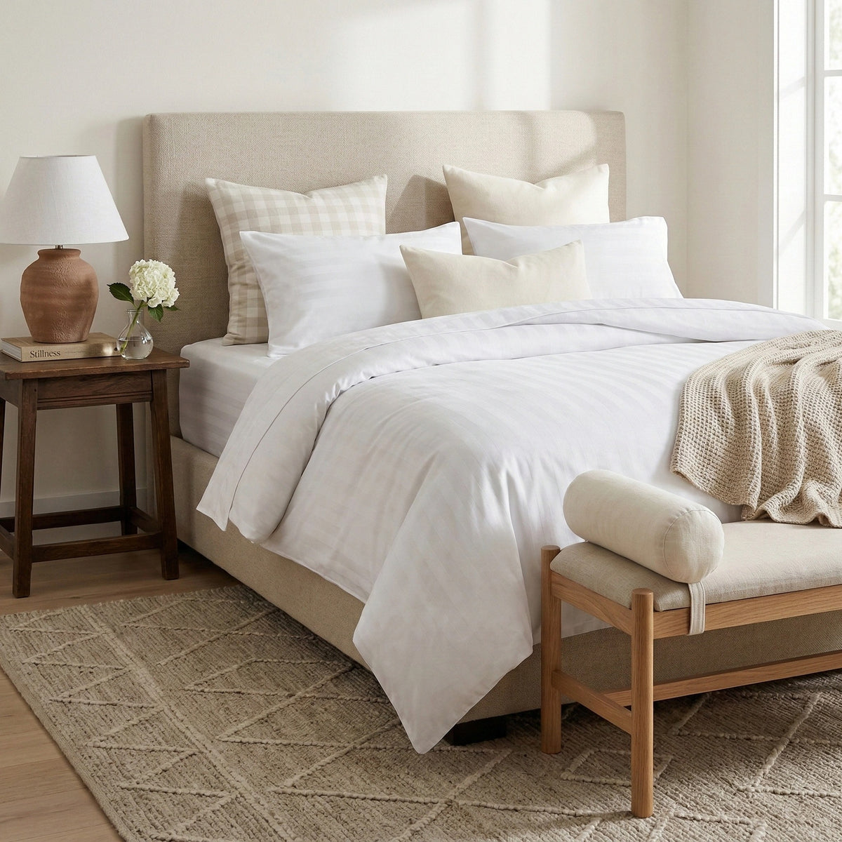 Striped Pattern Bamboo Bedding Set