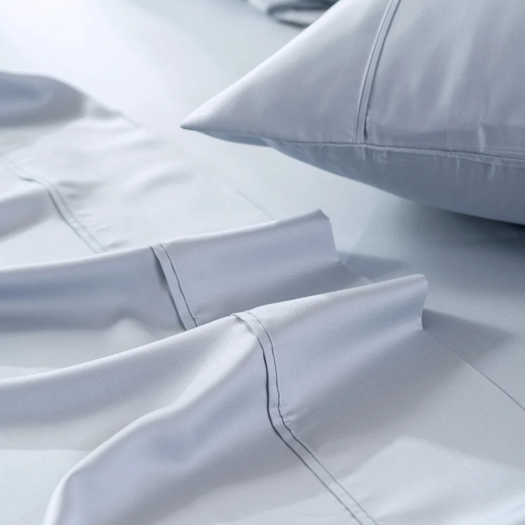 Bamboo Pillowcase Set - Pale Blue