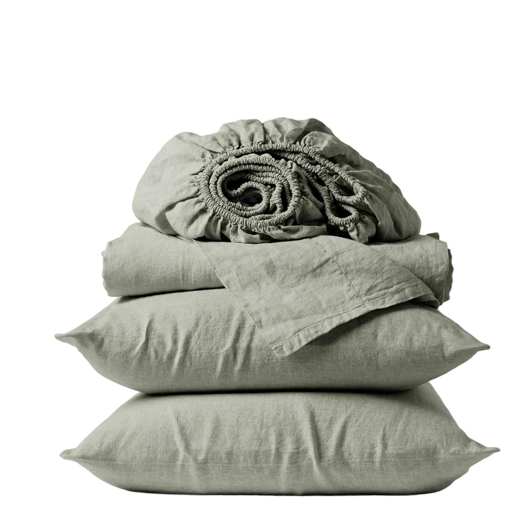 Cottara Washed Cotton Bedding Set Soft Breathable Bed Linen for Cozy Dorm and Home Use G65