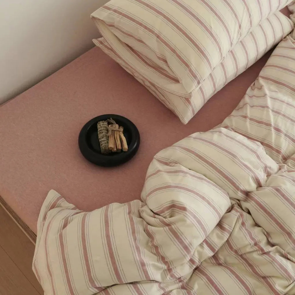 Natural Striped Bedding Set