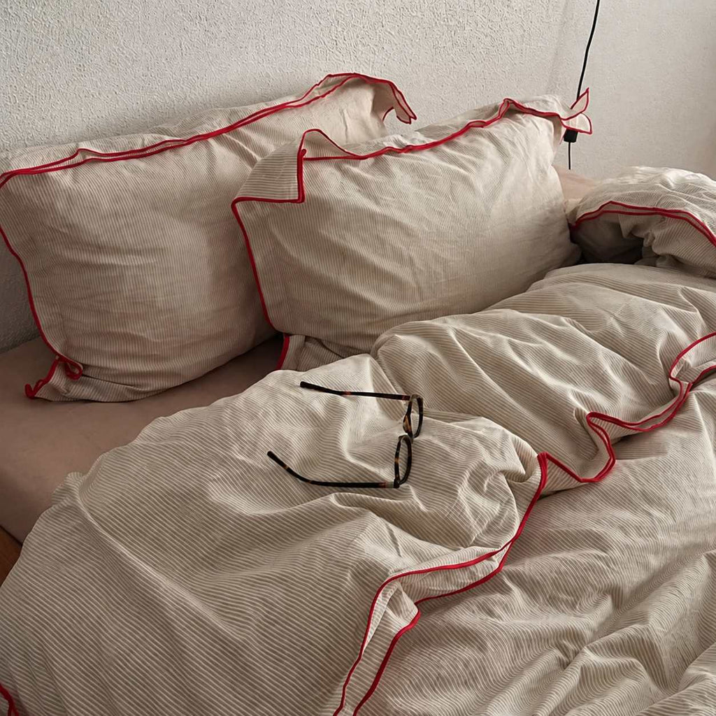 Vintora Minimalist Cotton Duvet Cover Set  Bedding for Modern Bedroom G119