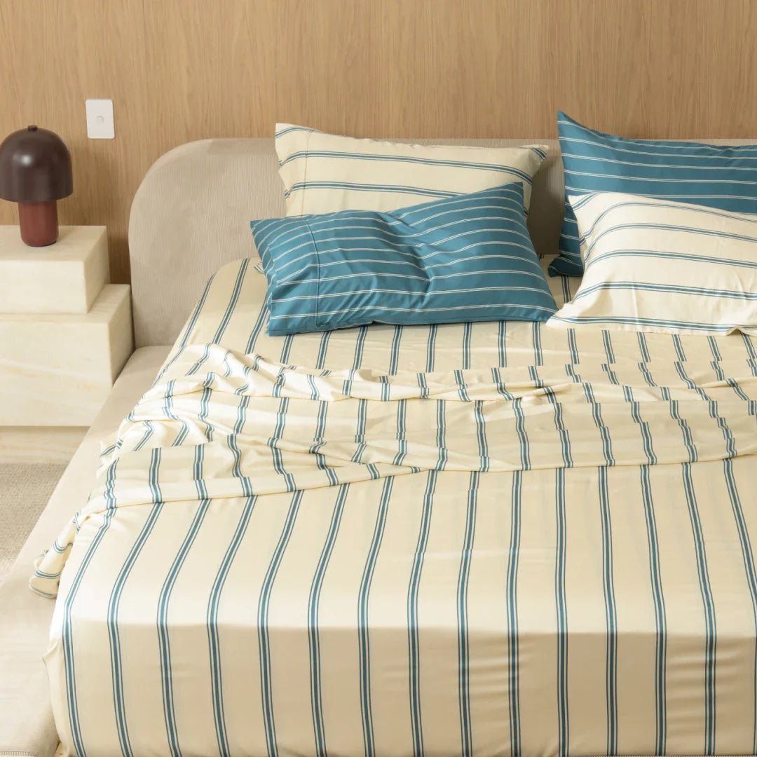 Qelune Cooling Bamboo Stripe Bedding Set