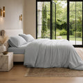 Qelune Bamboo Duvet Cover Set – Cooling Organic Bamboo Bedding in Light Grey