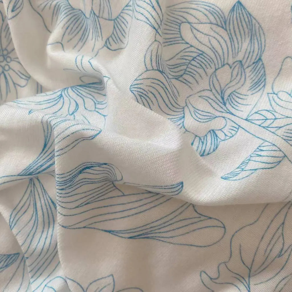 Toile Floral Cotton Bedding Set