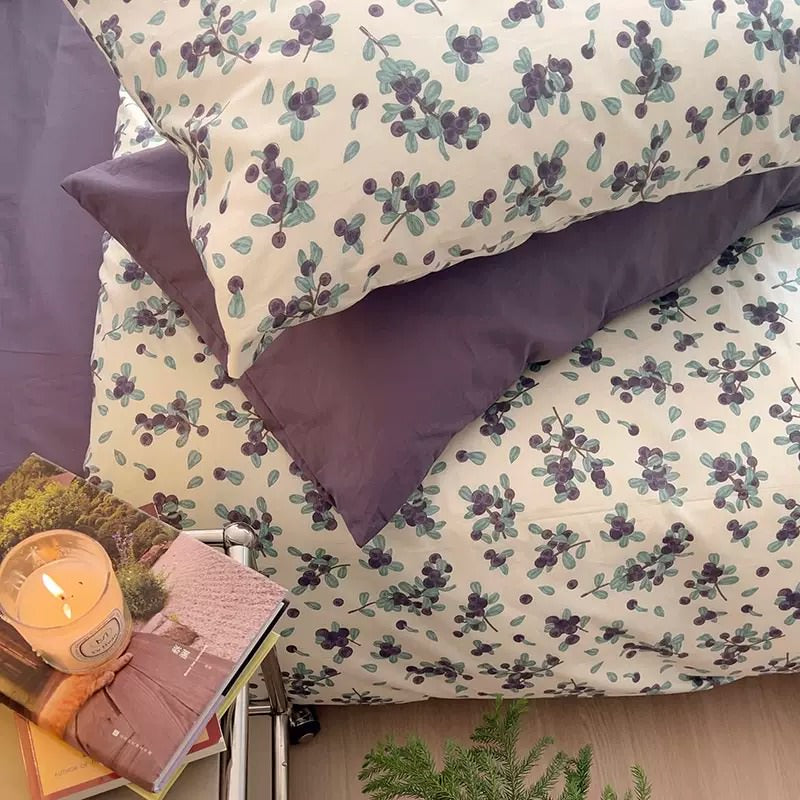 Plum Tree Print Bedding Set