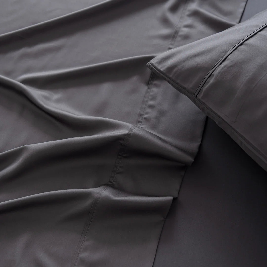 Bamboo Pillowcase Set - Charcoal