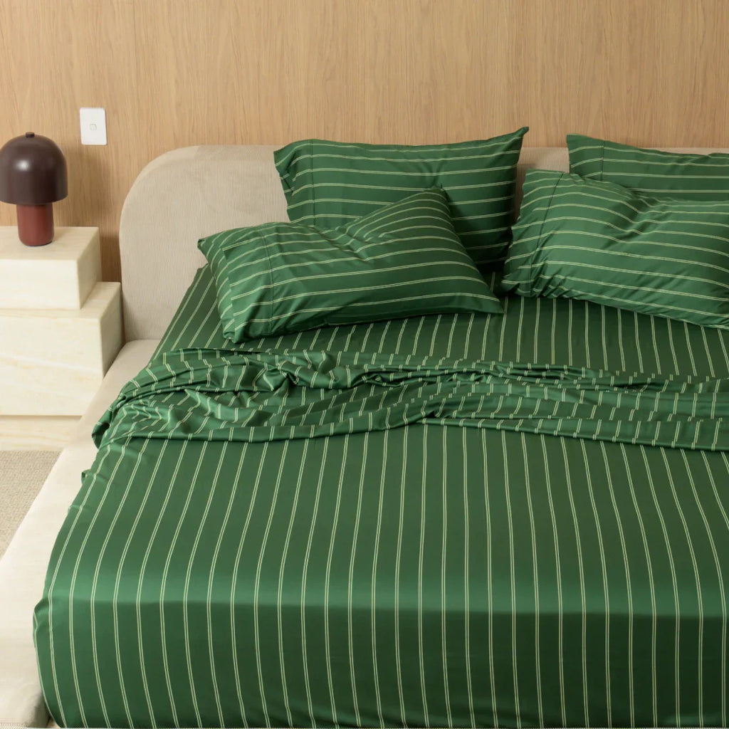 Qelune Cooling Bamboo Stripe Bedding Set