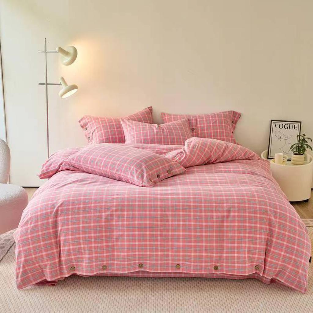 Gingham Bedding Set - Mint Green