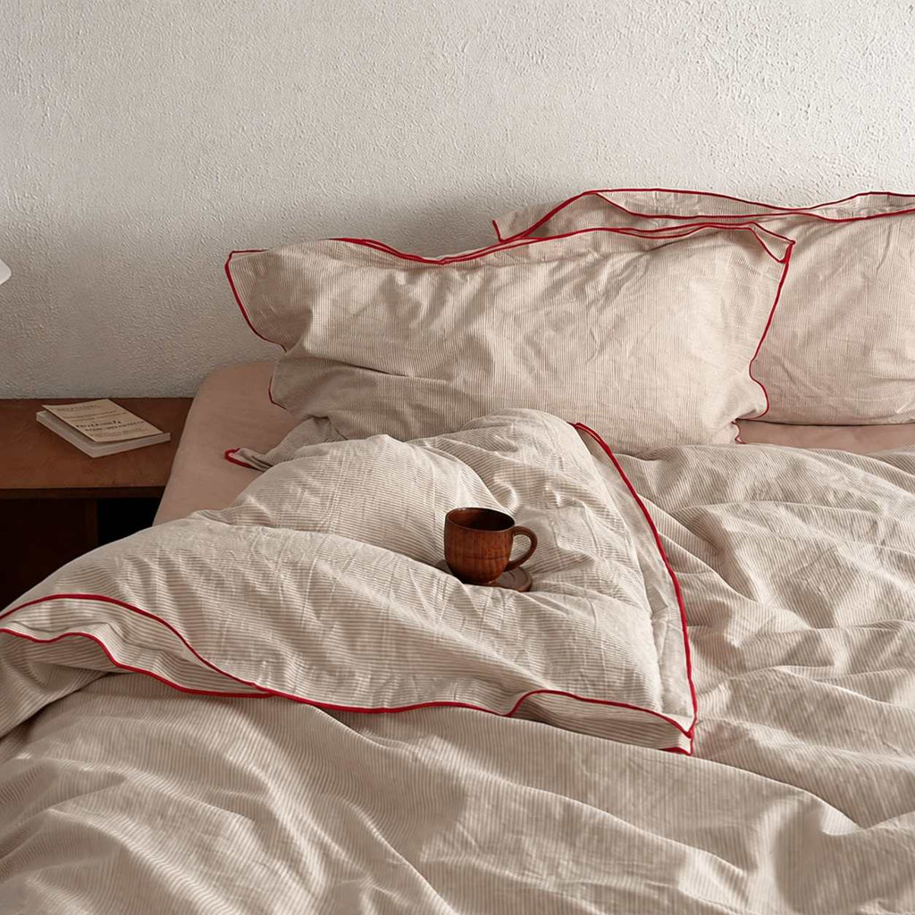 Vintora Minimalist Cotton Duvet Cover Set  Bedding for Modern Bedroom G119