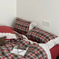 Bavarian Plaid Ruffled Bedding Set