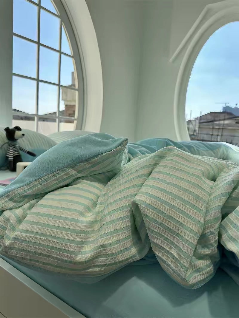 Refresh Jacquard Striped Bedding Set