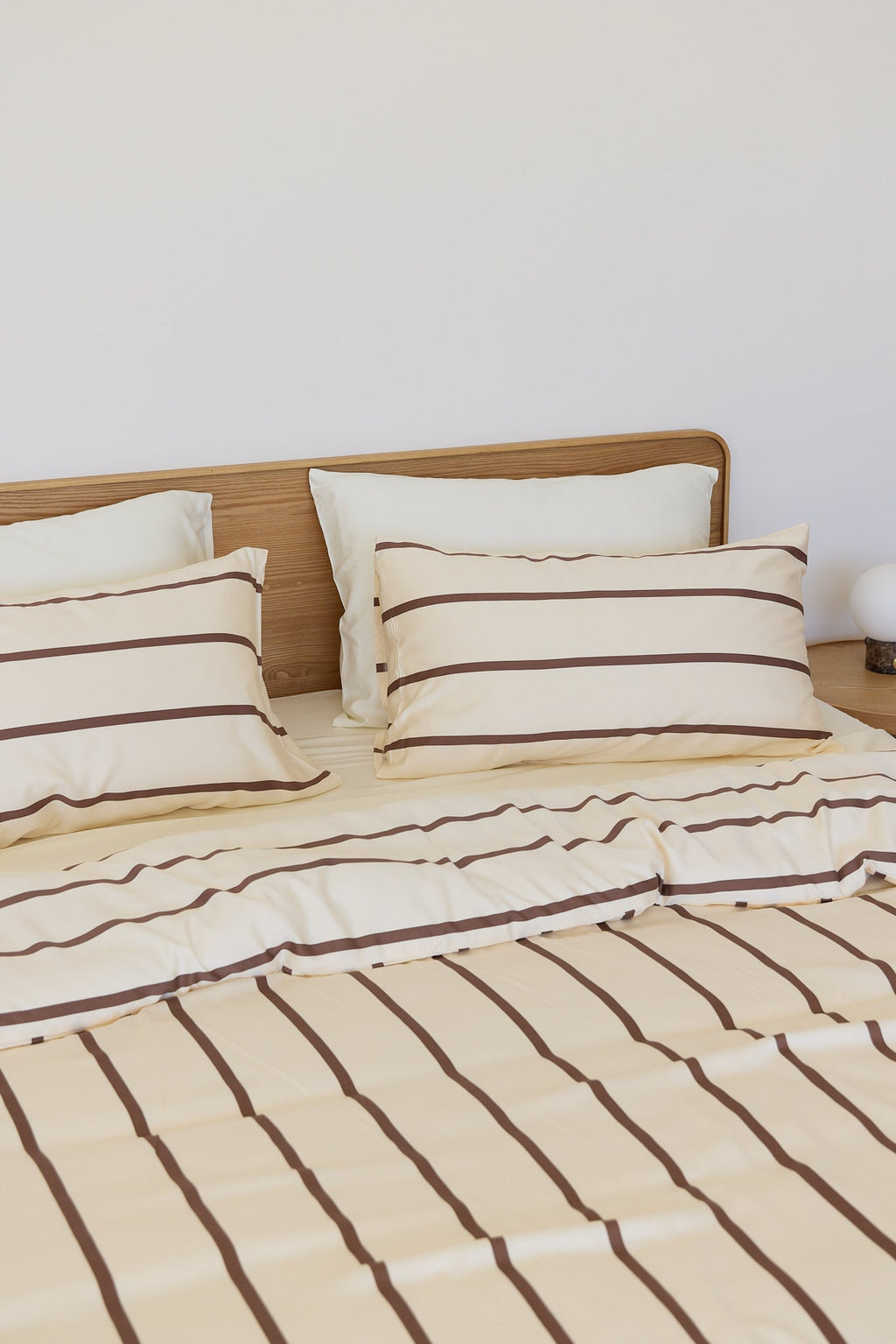 Chocolate Stripe Bamboo Quilt Cover