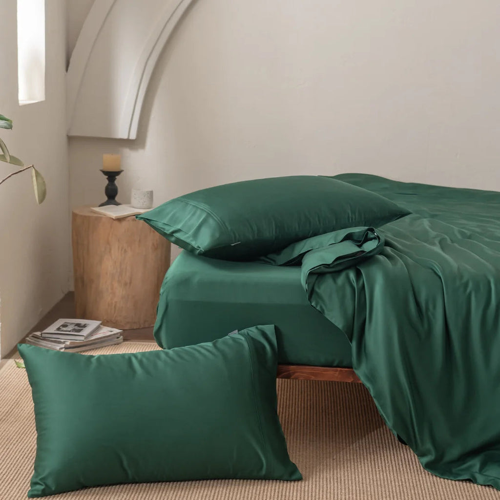 Bamboo Pillowcase Set - Evergreen