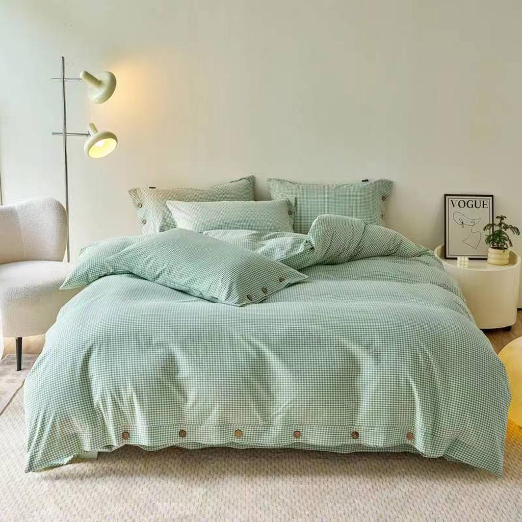 Gingham Bedding Set - Yellow