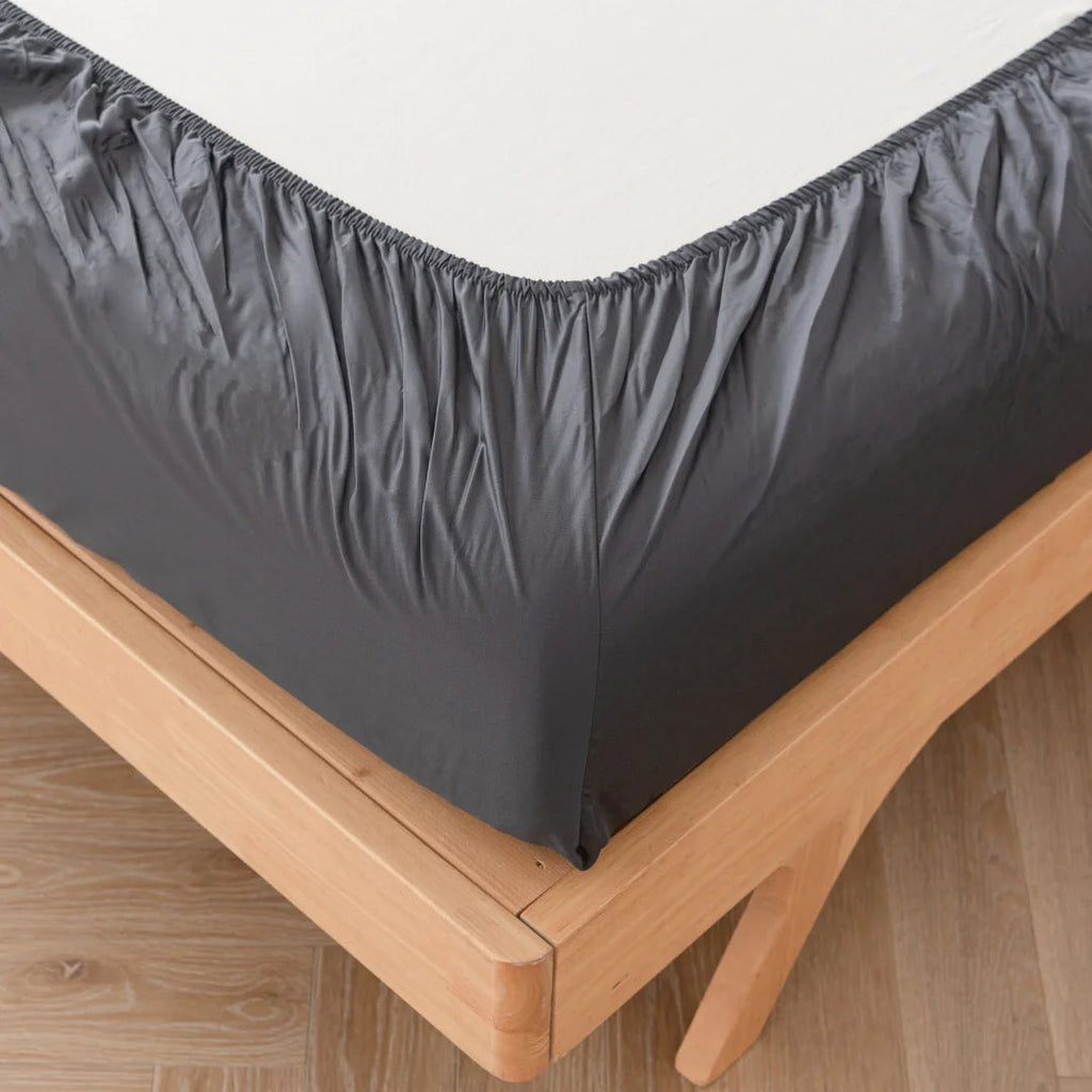 Bamboo Fitted Sheet - Charcoal