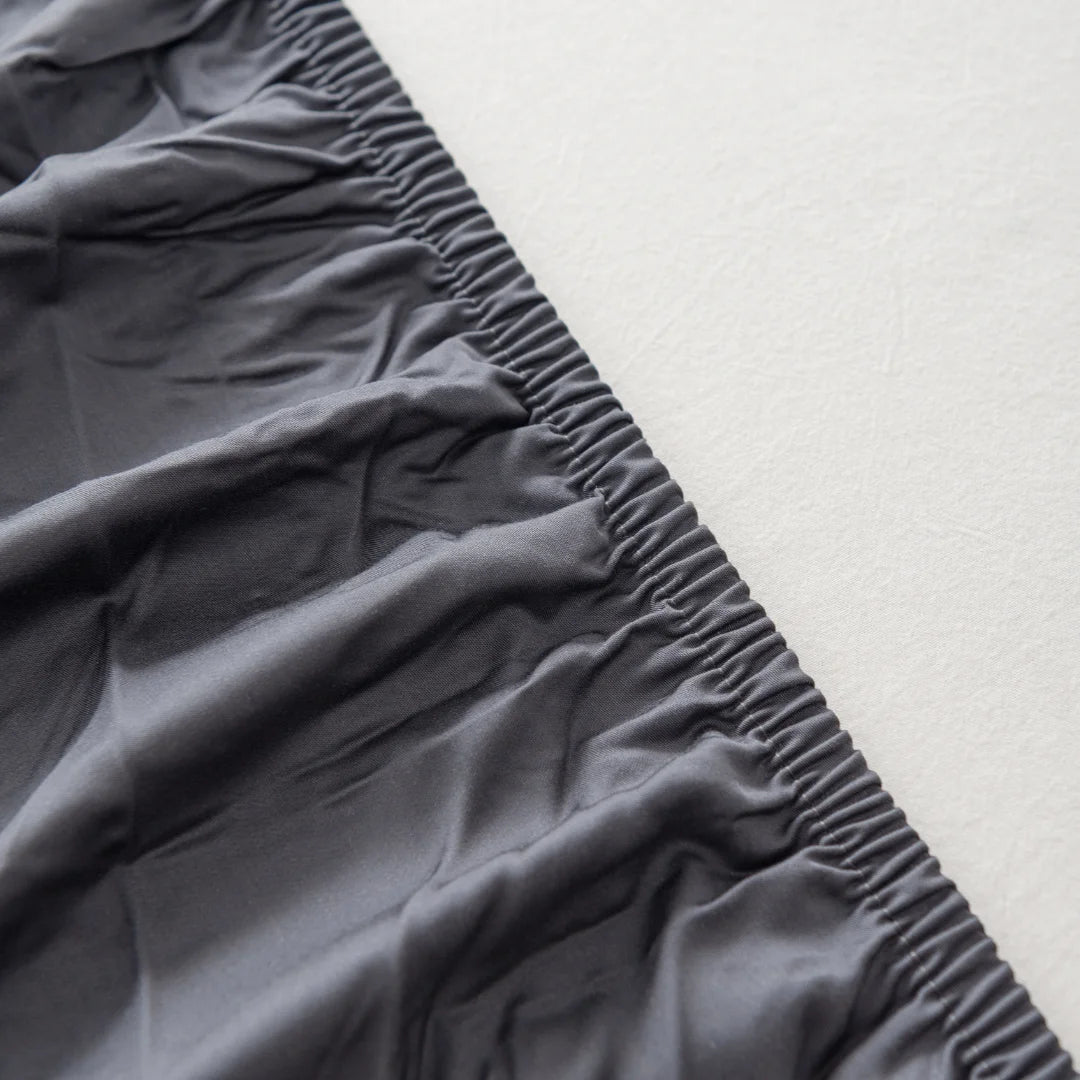 Bamboo Fitted Sheet Set - Charcoal