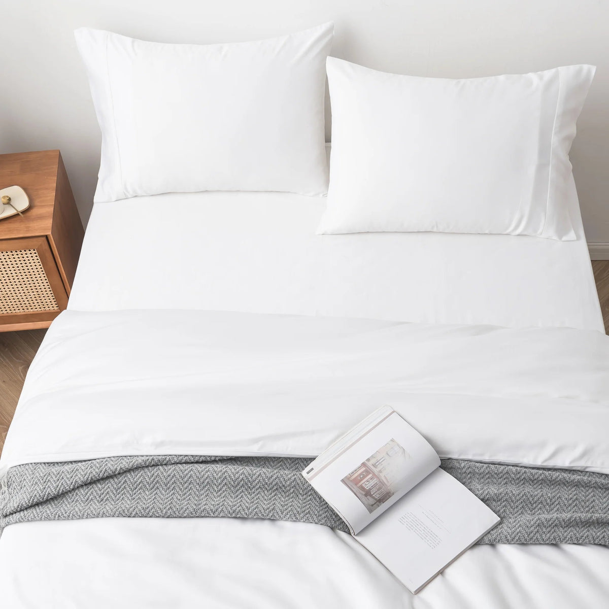 Bamboo Quilt Cover Set - White