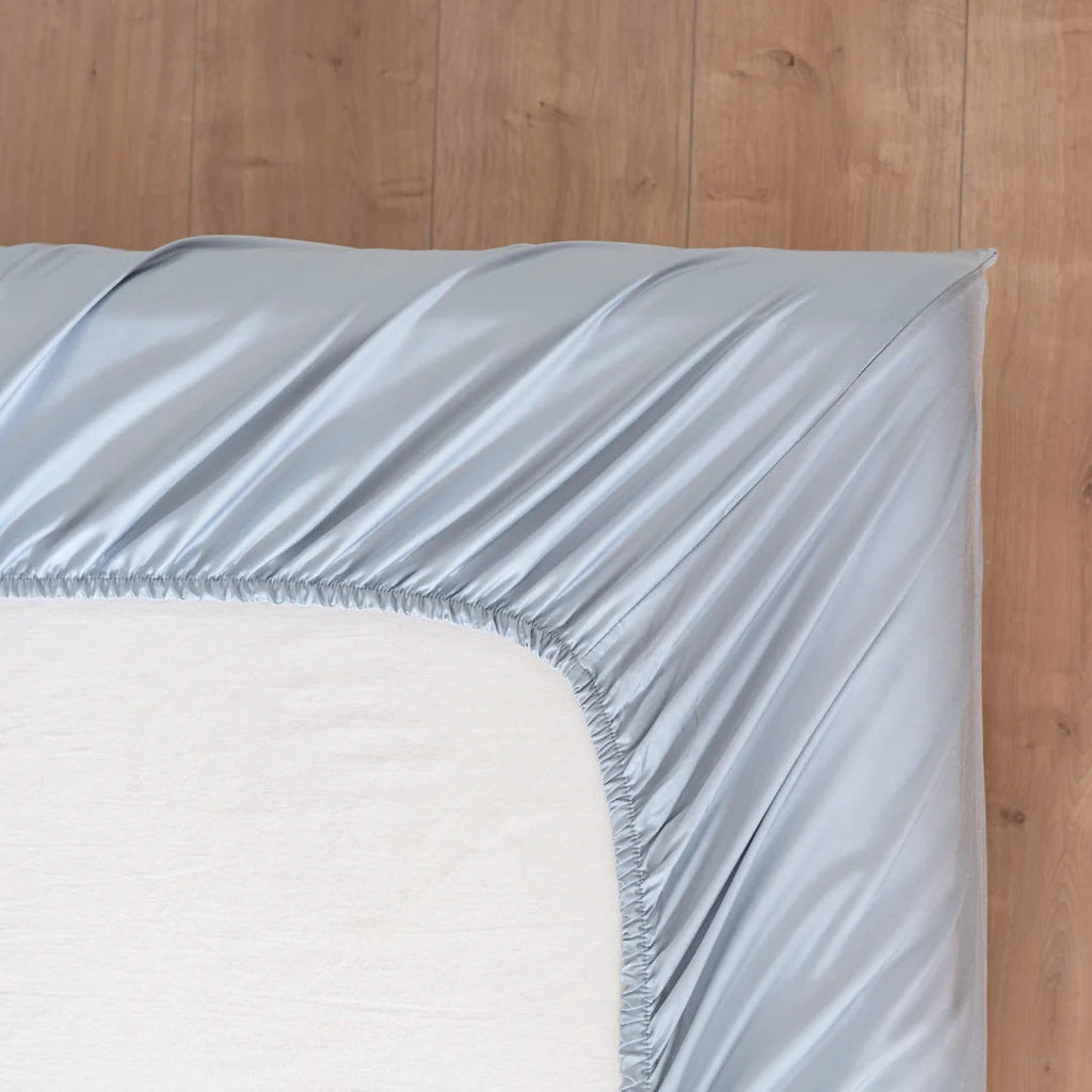 Bamboo Fitted Sheet Set - Pale Blue