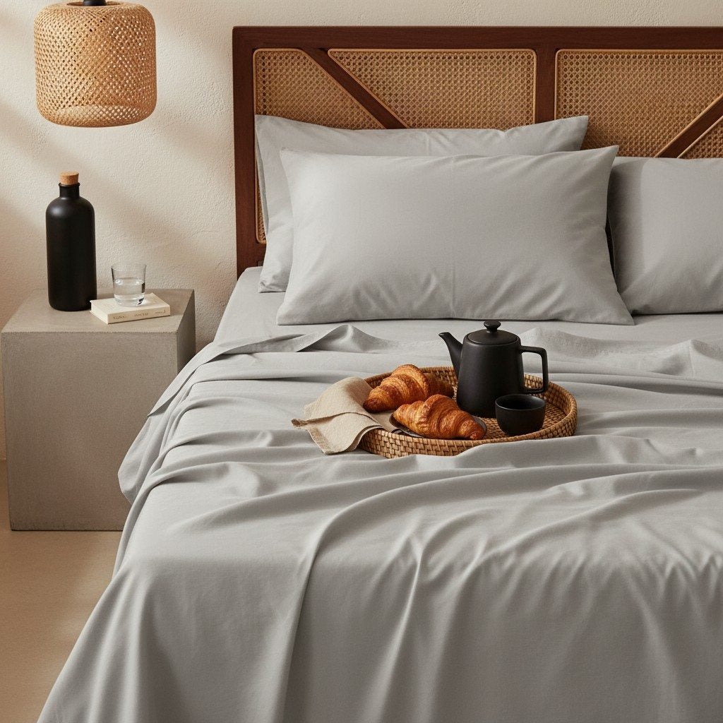 Qelune Bamboo Sheet Set 鈥?Cooling Organic Bamboo Bedding in Eucalyptus