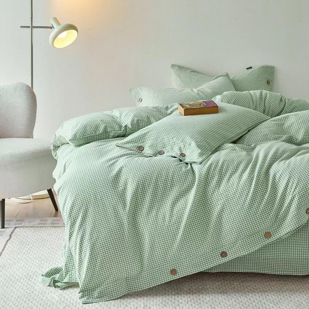 Gingham Bedding Set - Yellow