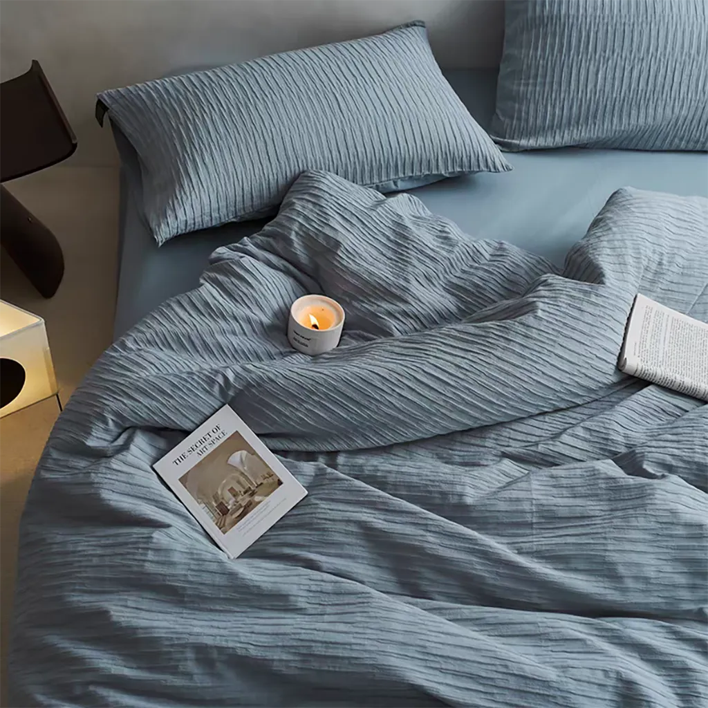 Relaxed Seersucker Cotton Duvet Cover