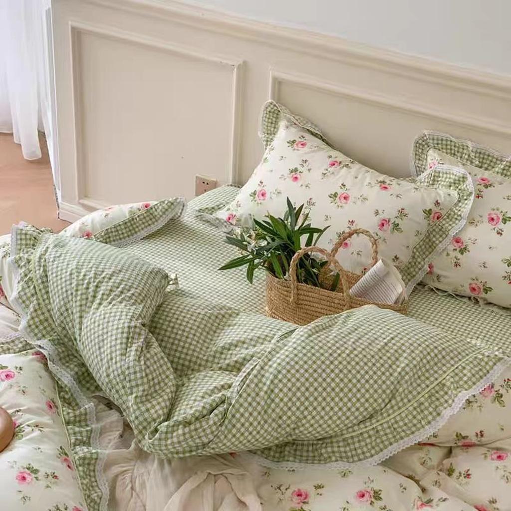 Pastoral Floral Lace Bedding Set