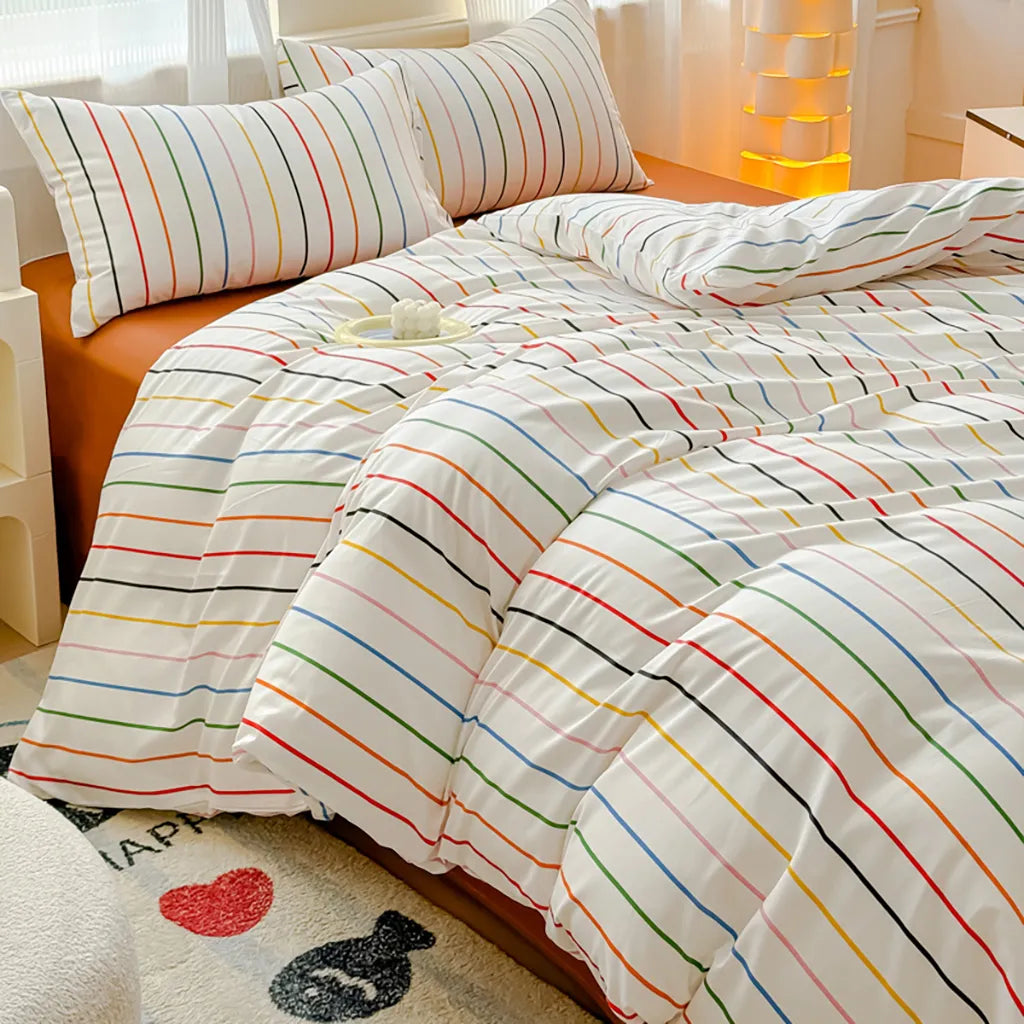 Cheerful Striped Duvet Cover
